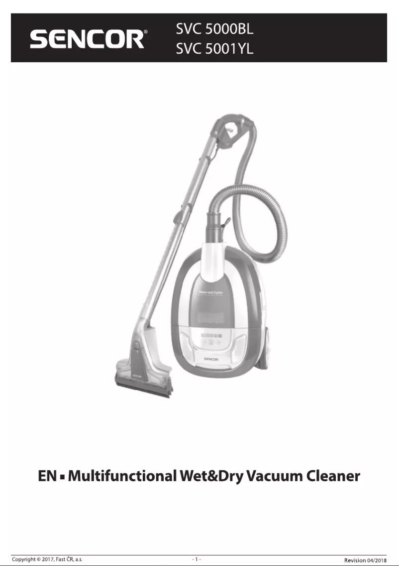 Page n°1 - Manuel utilisateur Sencor SVC 5000BL