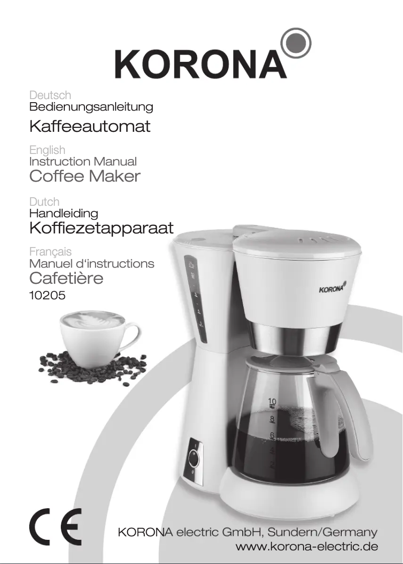 Page 1 de la notice Manuel utilisateur Korona 10205