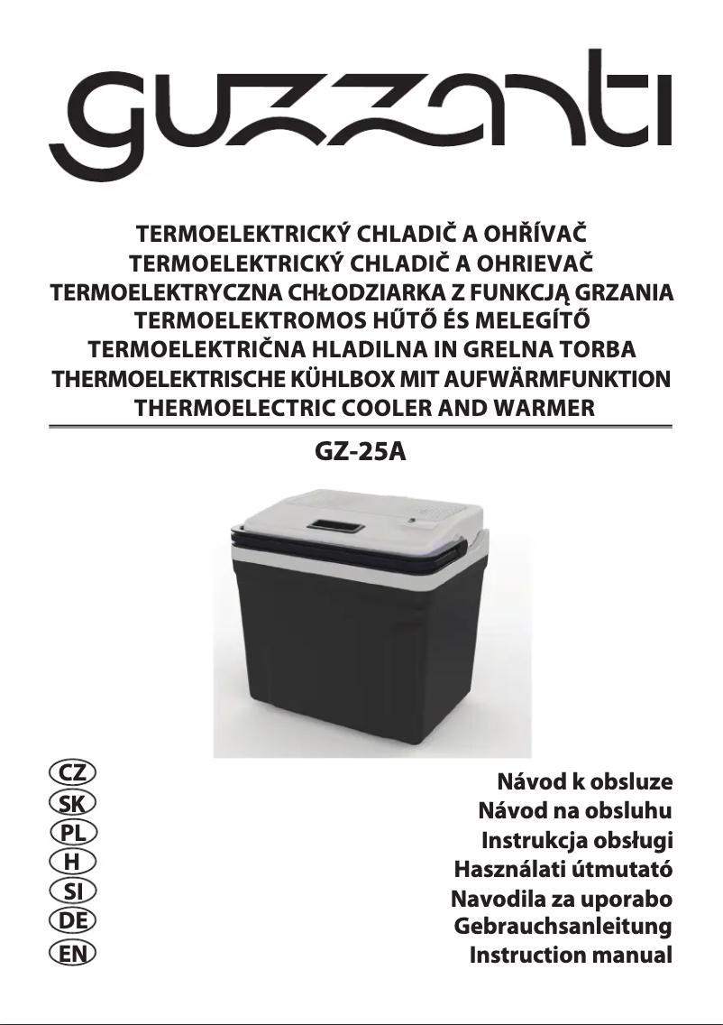 Image de la première page du manuel de l'appareil GZ-25A