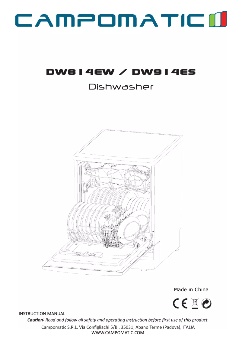 Página 1 del manual Manual de usuario Campomatic DW814EW