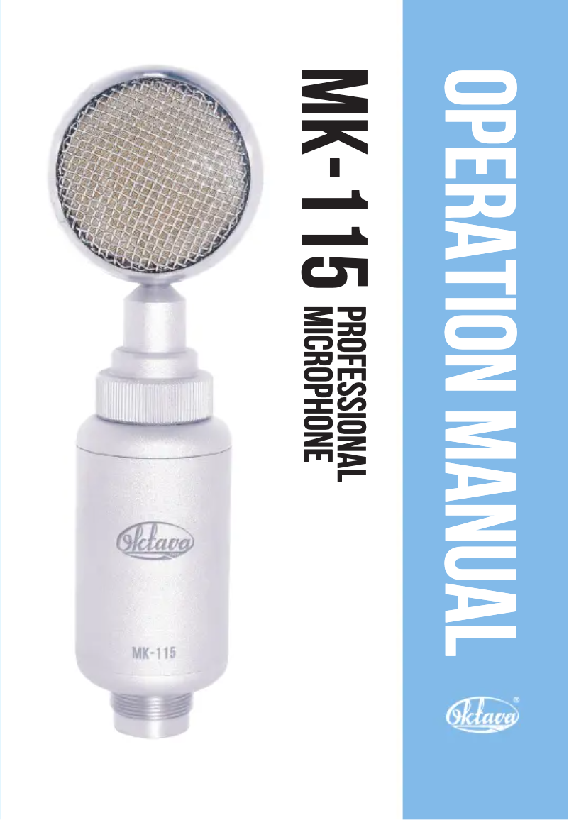 Page n°1 - Manuel utilisateur Oktava MK-115
