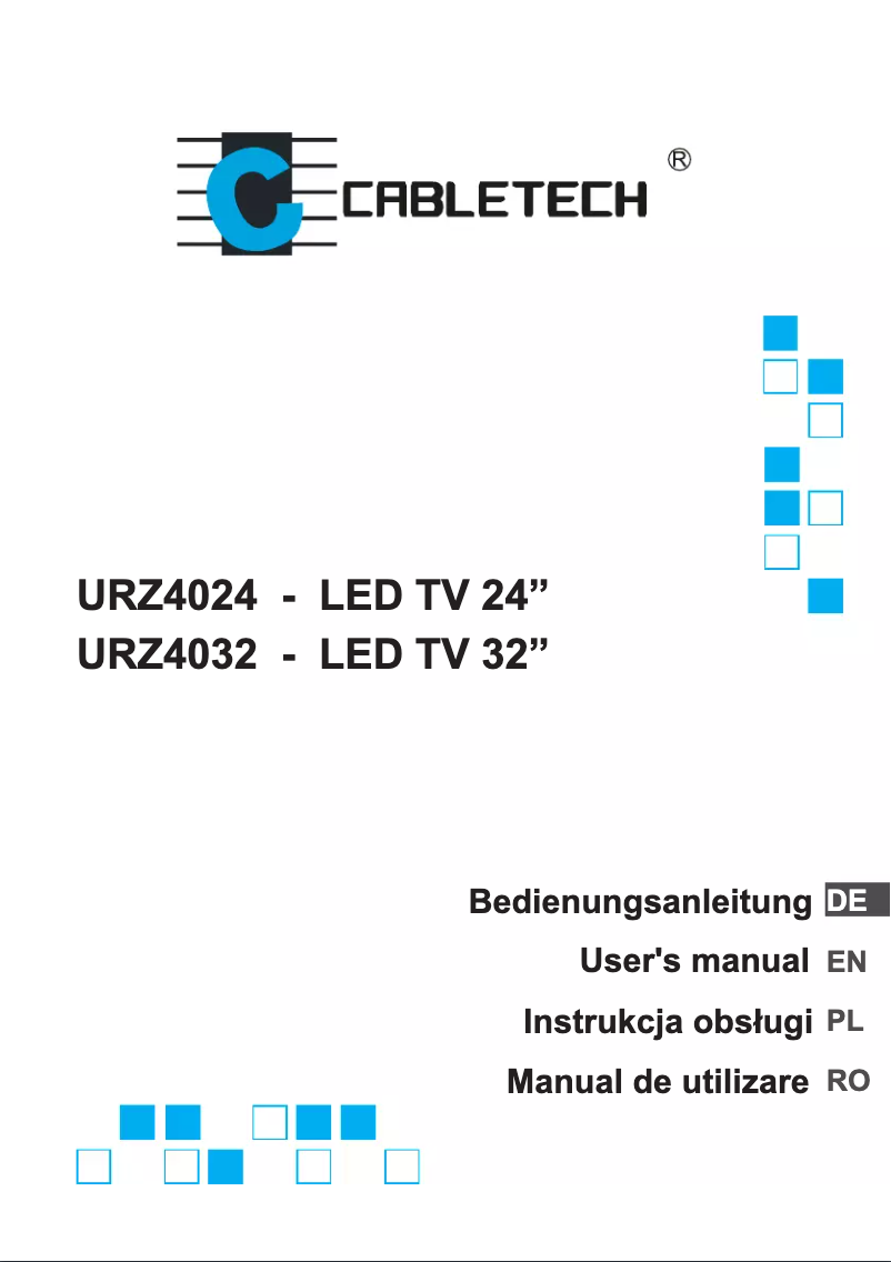 Page 1 de la notice Manuel utilisateur Cabletech URZ4024