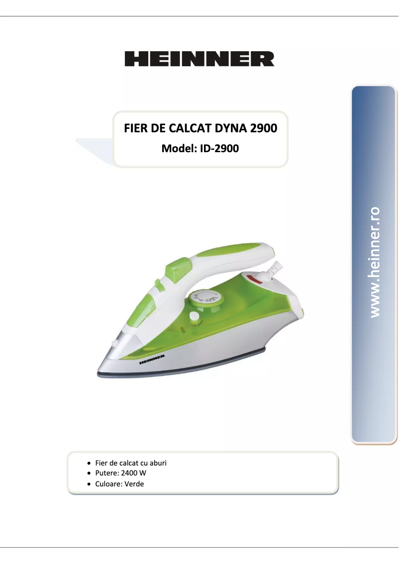 Image de la première page du manuel de l'appareil Dyna ID-2900