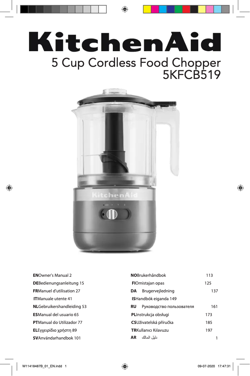 Imagen de la primera página del manual del dispositivo 5KFCB519