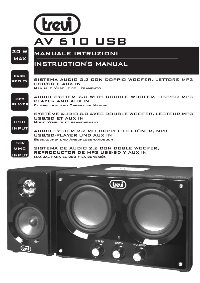 Image de la première page du manuel de l'appareil AV 610 USB