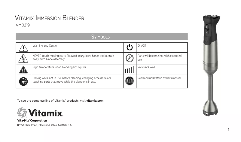 Image de la première page du manuel de l'appareil VM0219