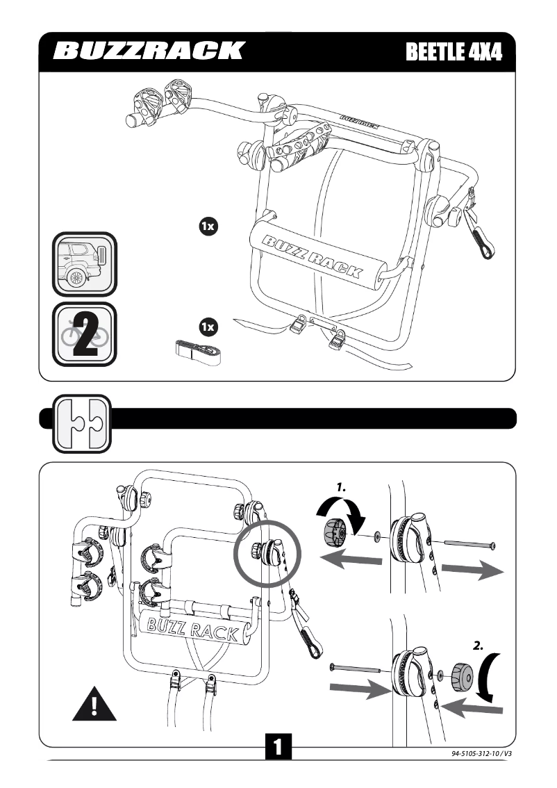 Page 1 de la notice Manuel utilisateur Buzz Rack Beetle 4x4