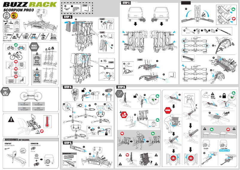 Page 1 de la notice Manuel utilisateur Buzz Rack Scorpion Pro 3