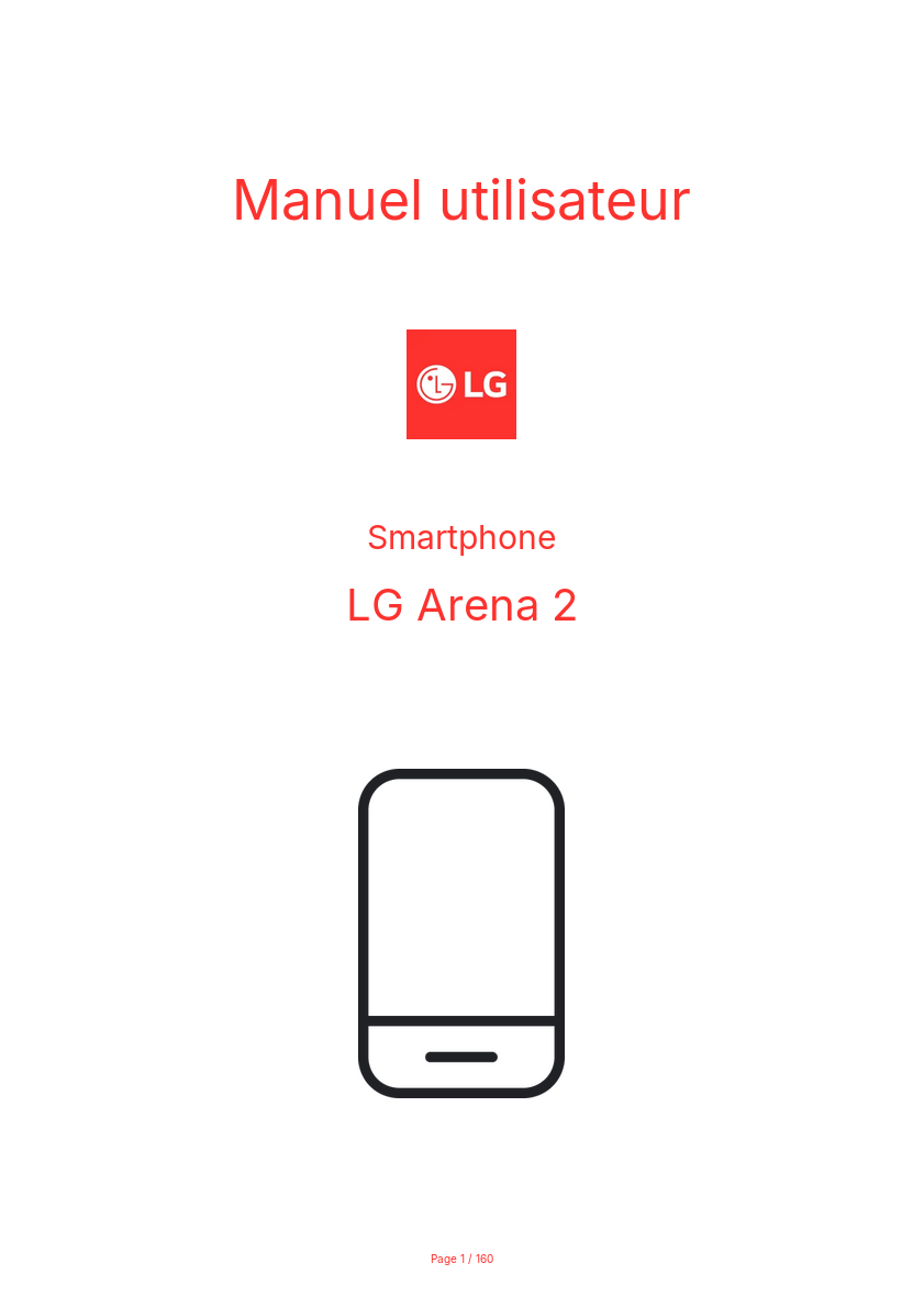 Page n°1 - Manuel utilisateur LG Arena 2
