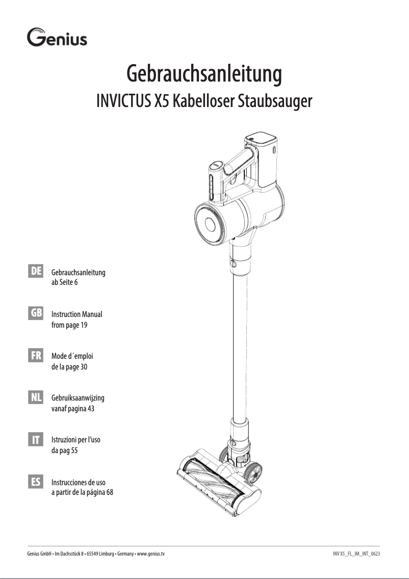 Image de la première page du manuel de l'appareil Invictus X5