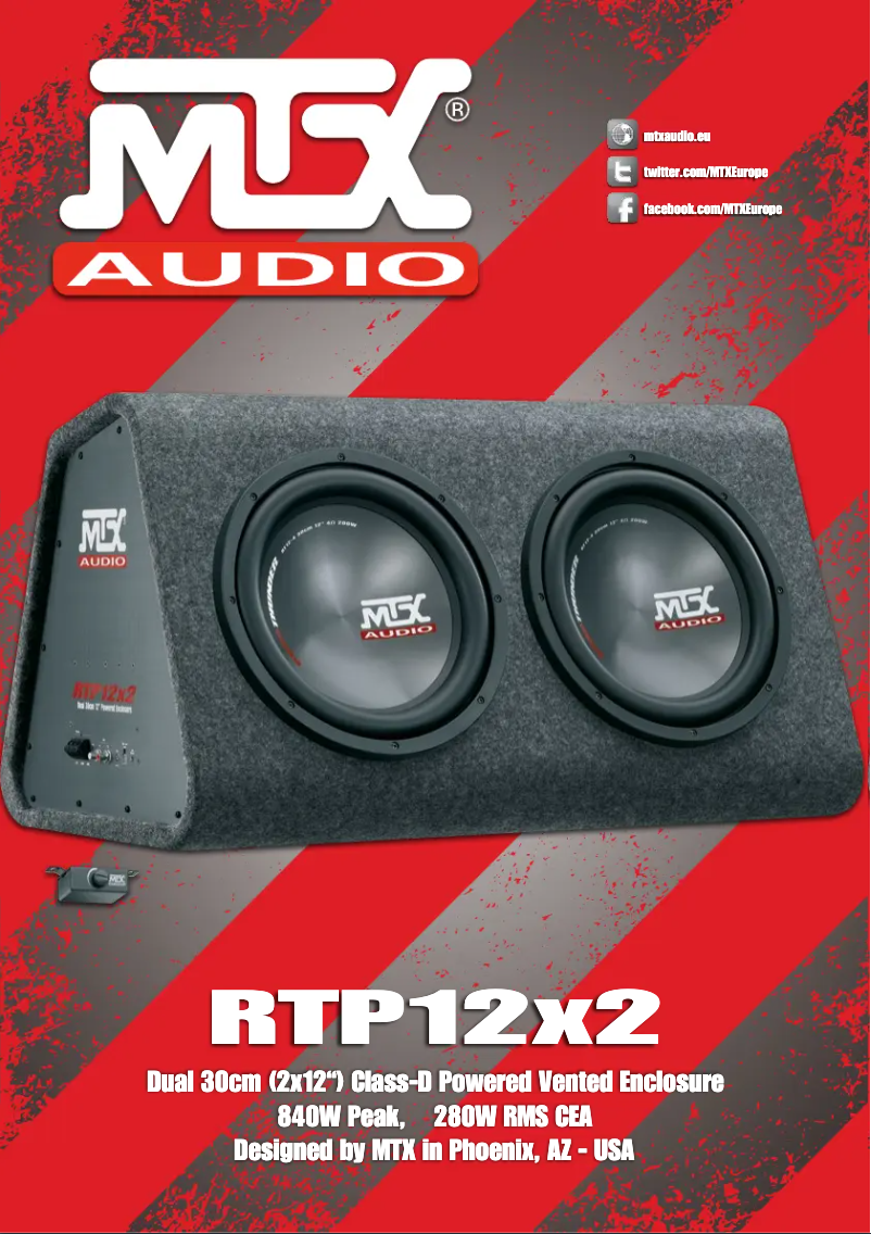 Page n°1 - Manuel utilisateur MTX Audio RTP12x2