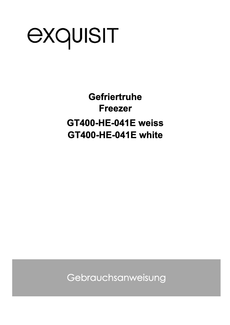 Page 1 de la notice Manuel utilisateur Exquisit GT400-HE-041E