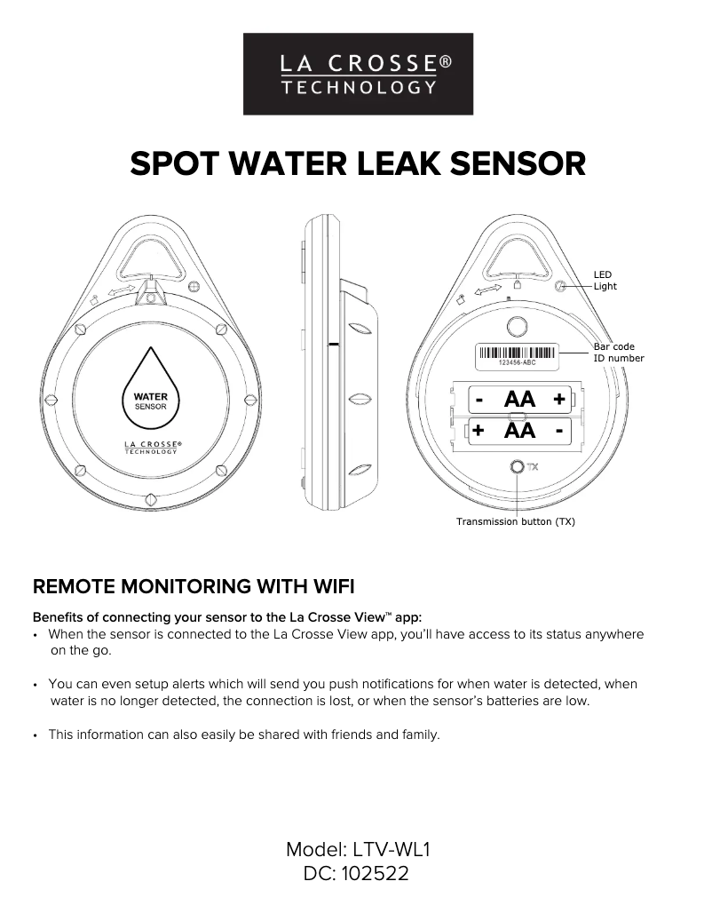 Image de la première page du manuel de l'appareil LTV-WL1