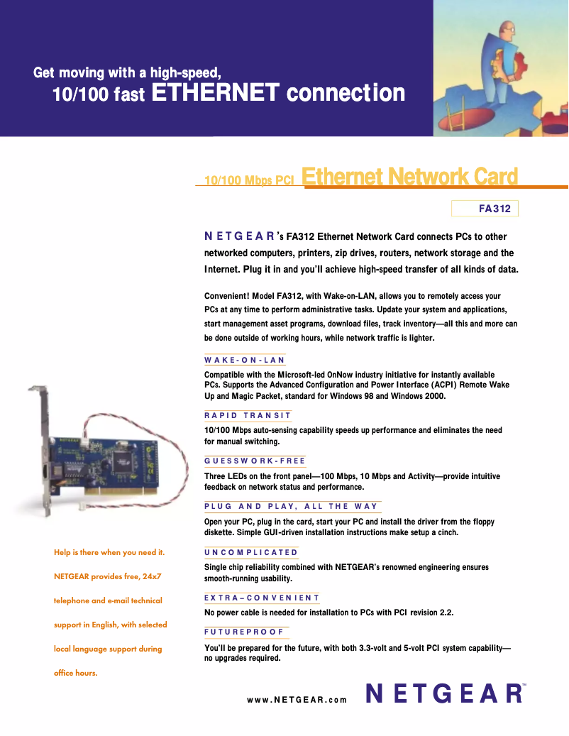 Page n°1 - Fiche technique Netgear FA312