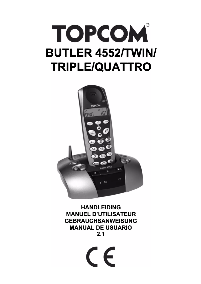Page n°1 - Manuel utilisateur Topcom Butler 4552