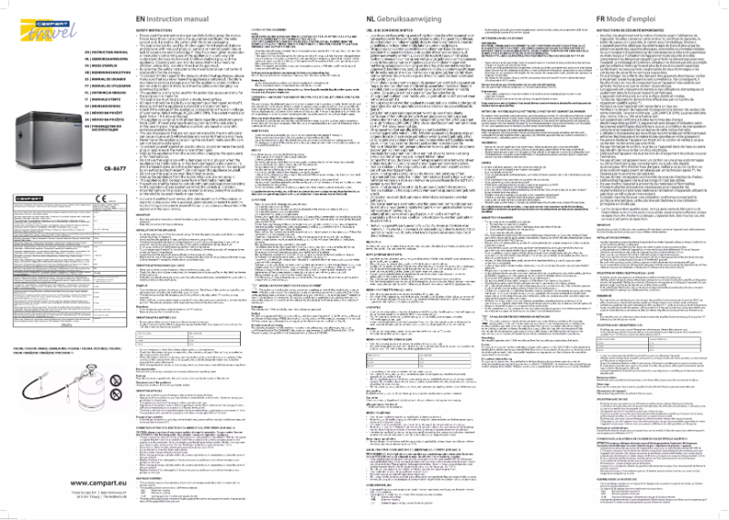 Page n°1 - Manuel utilisateur TriStar CB-8677