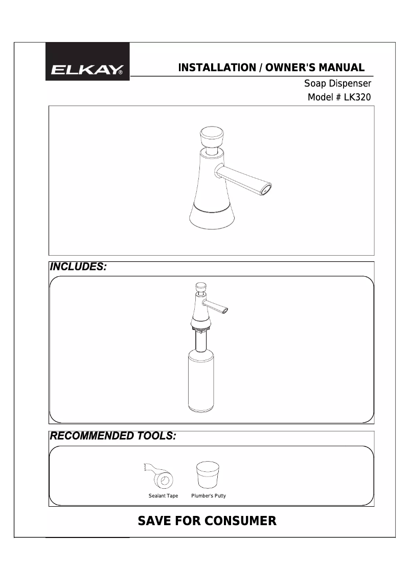 Image de la première page du manuel de l'appareil LK320AS