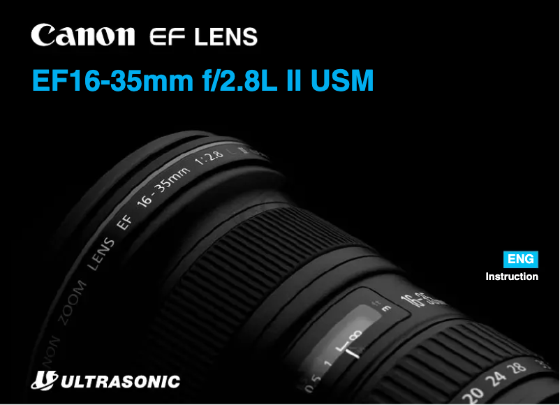 Image de la première page du manuel de l'appareil EF 16-35mm f/2.8L II USM