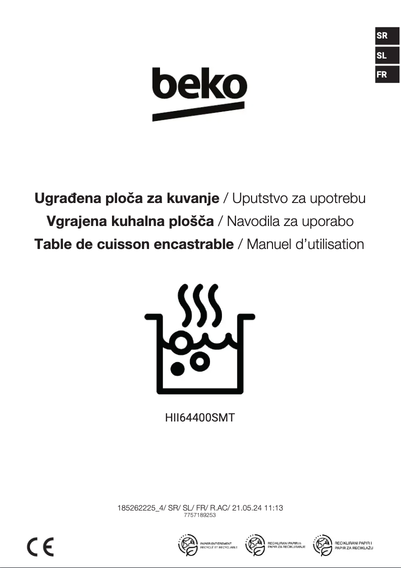 Page 1 de la notice Manuel utilisateur Beko HII64400SMT