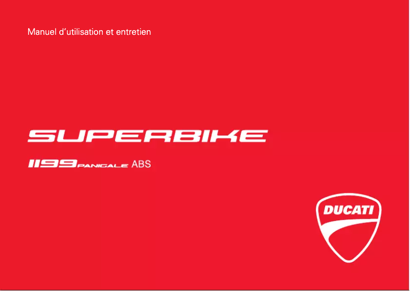 Page 1 de la notice Manuel utilisateur Ducati 1199 Panigale ABS (2014)