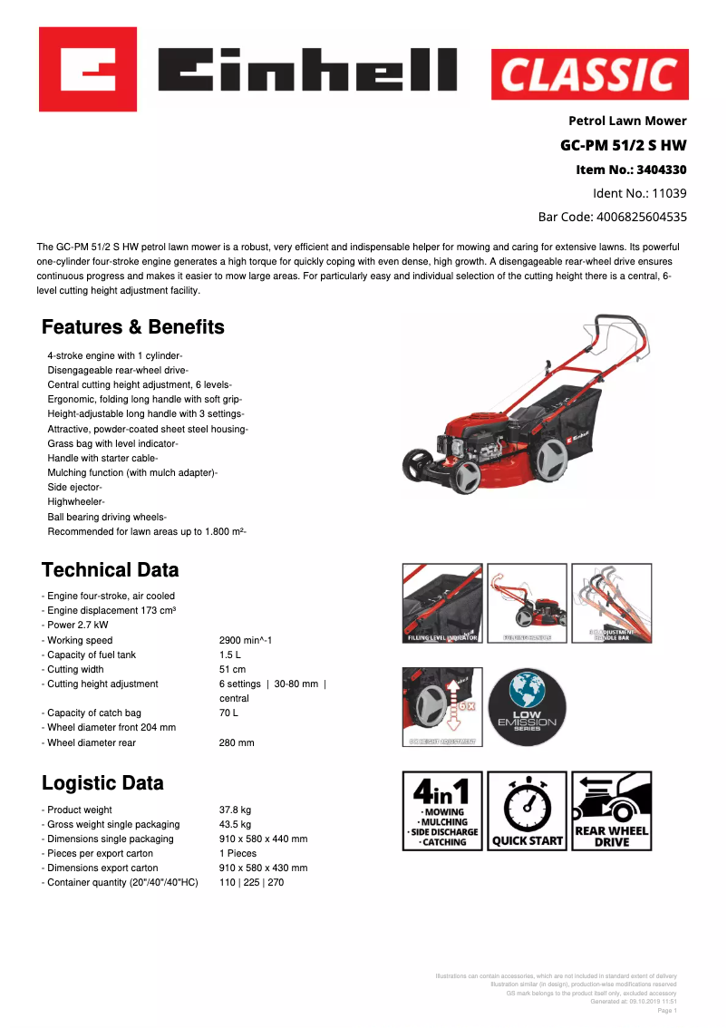 Image de la première page du manuel de l'appareil GC-PM 51/2 S HW