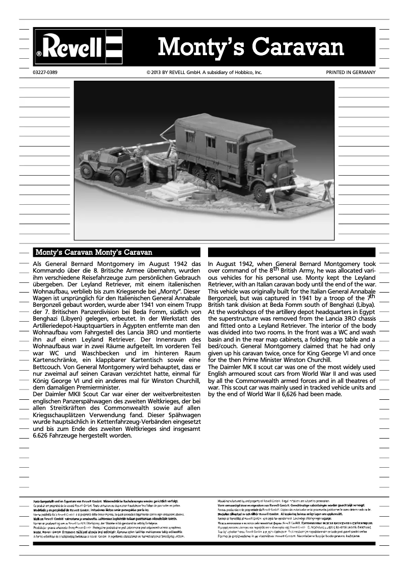 Page n°1 - Manuel utilisateur Revell Kategorie durchstöbern Monty's Caravan Leyland Retriever & Scout