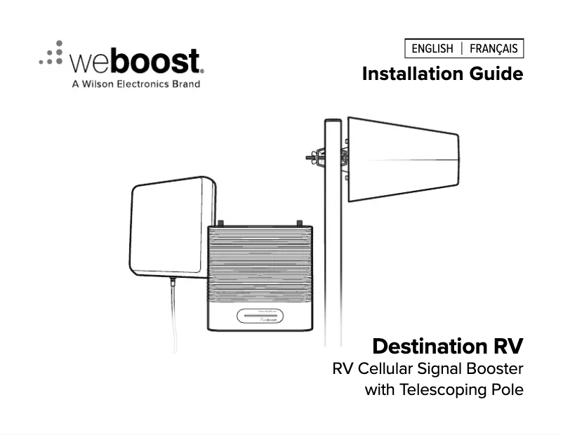 Image de la première page du manuel de l'appareil weBoost Destination RV