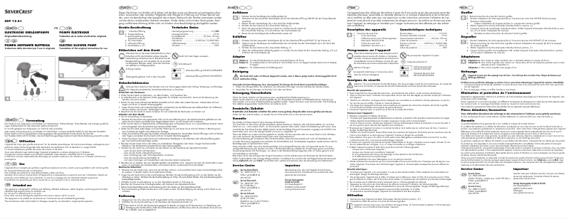 Page n°1 - Manuel utilisateur SilverCrest SGP 12 A1
