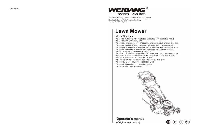 Image de la première page du manuel de l'appareil WB506SBa