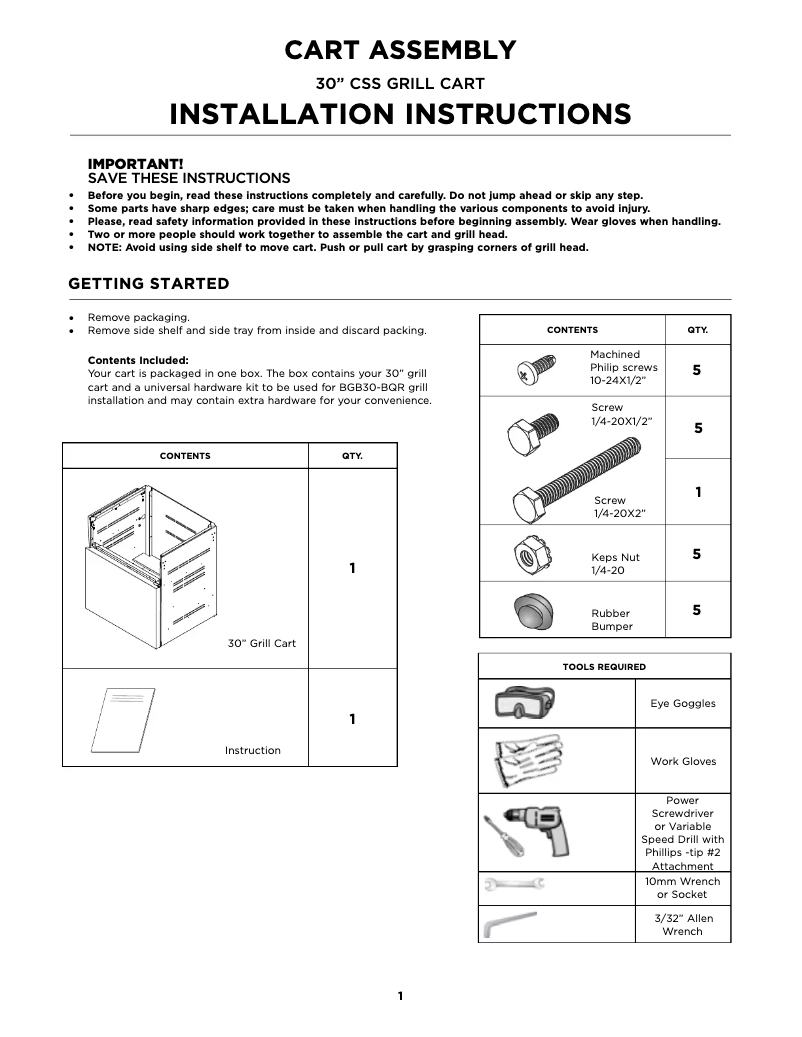 Page n°1 - Guide d'installation DCS CSS30