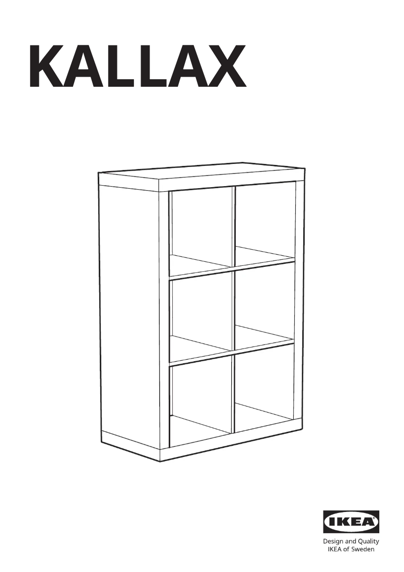 Page 1 de la notice Manuel utilisateur Ikea KALLAX 505.224.17