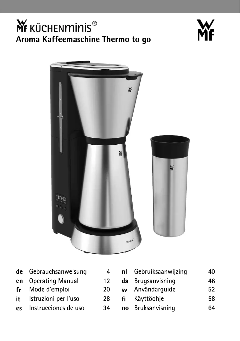Page 1 de la notice Manuel utilisateur WMF Thermo to go