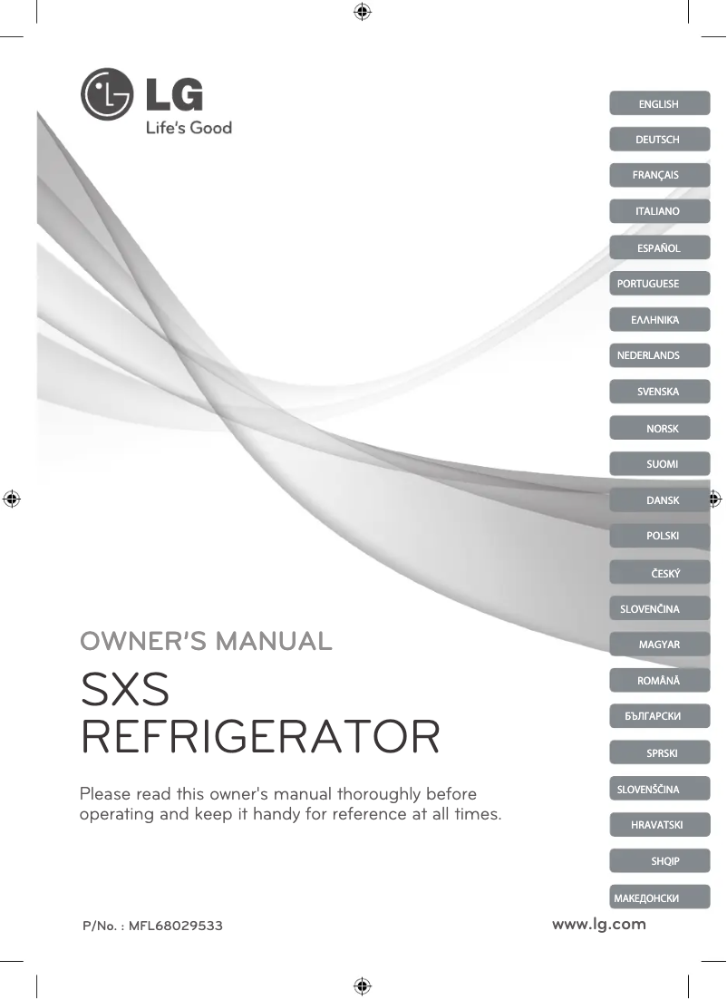 Page 1 de la notice Manuel utilisateur LG GSL545NSQV