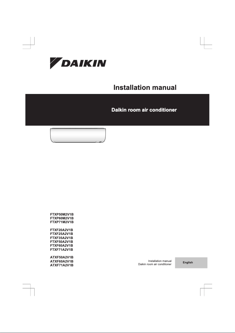 Page 1 de la notice Manuel utilisateur Daikin 3AMXF52A