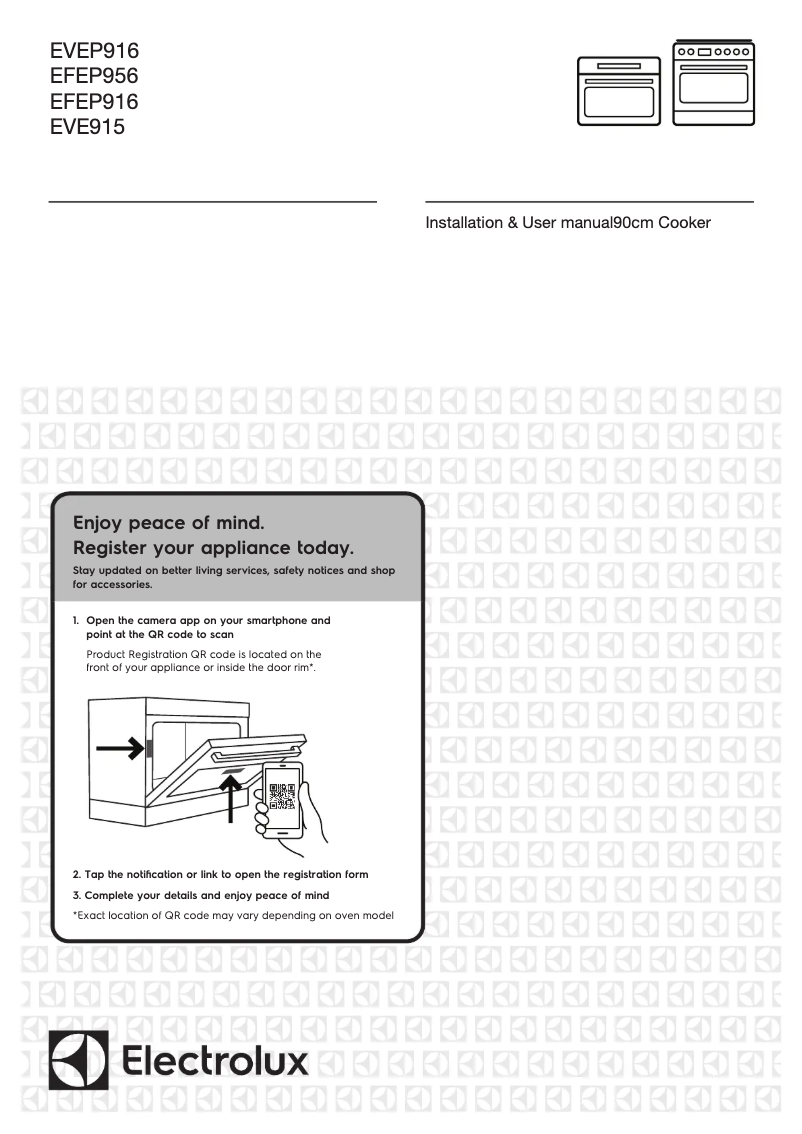 Page 1 de la notice Manuel utilisateur Electrolux EVE915