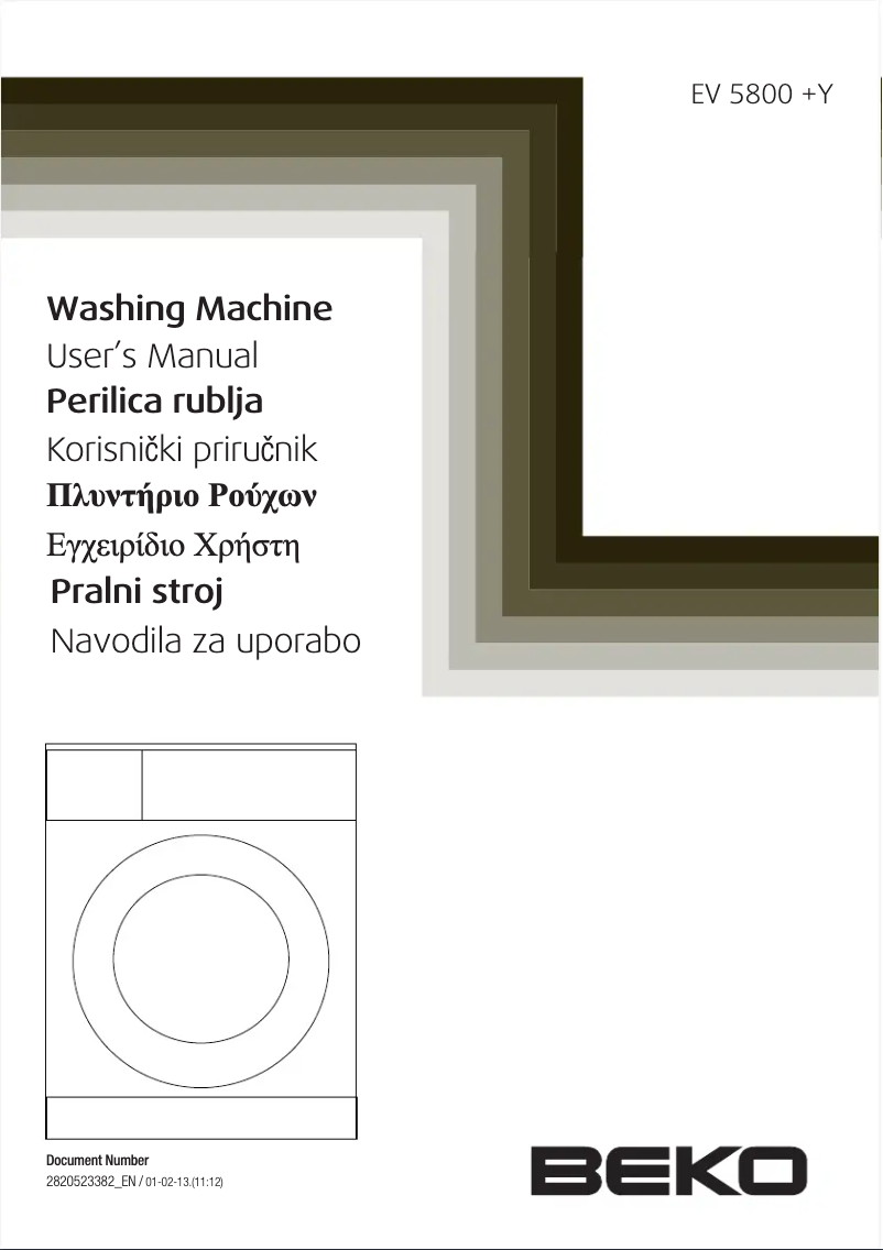 Page 1 de la notice Manuel utilisateur Beko EV 5800 +Y