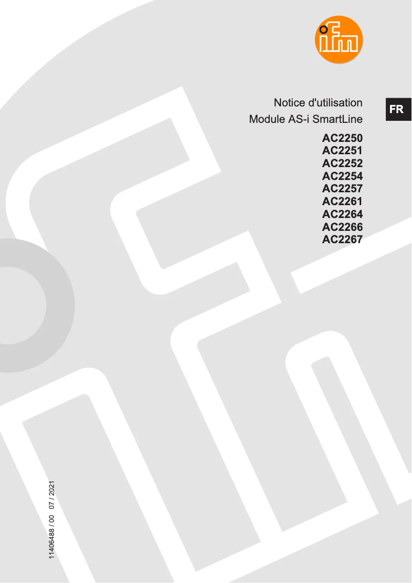Image de la première page du manuel de l'appareil AC2252