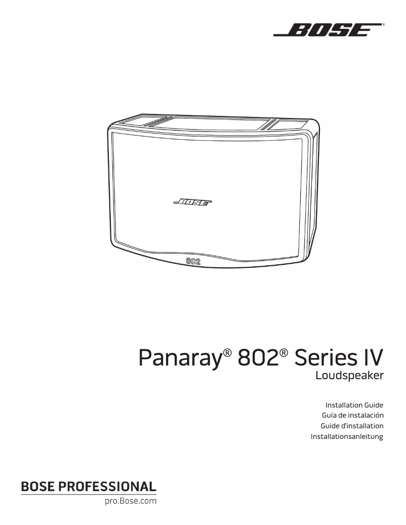 Image de la première page du manuel de l'appareil Panaray 802