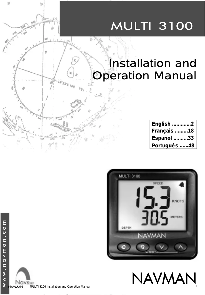 Page n°1 - Manuel utilisateur Navman Multi 3100