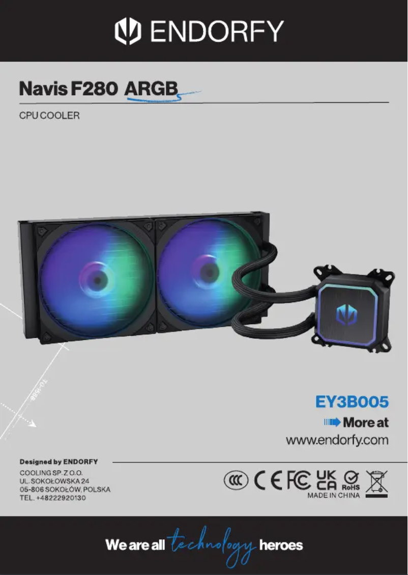 Page 1 de la notice Manuel utilisateur ENDORFY Navis F280 ARGB