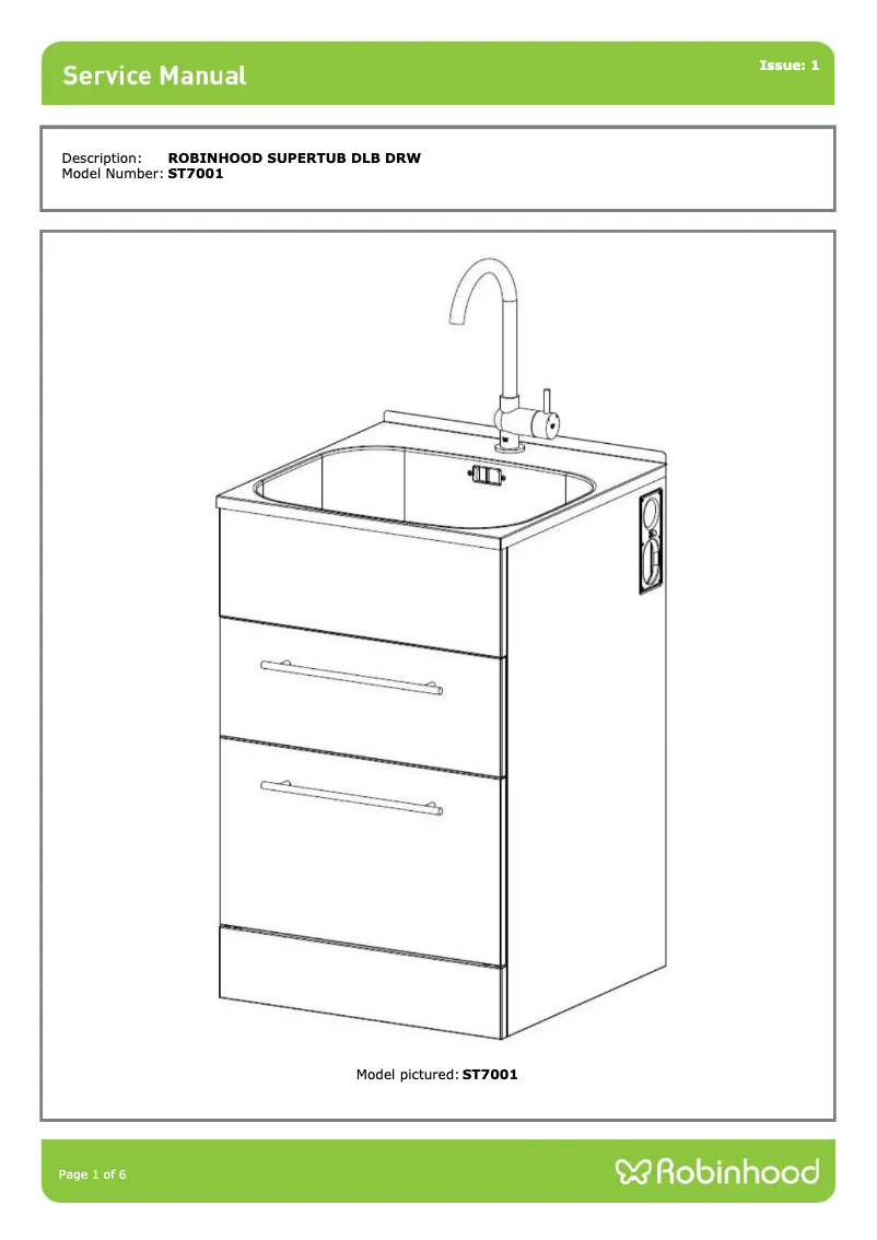 Image de la première page du manuel de l'appareil ST7001A