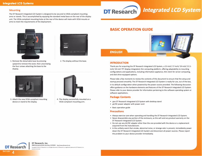 Page n°1 - Manuel utilisateur DT Research DT515T