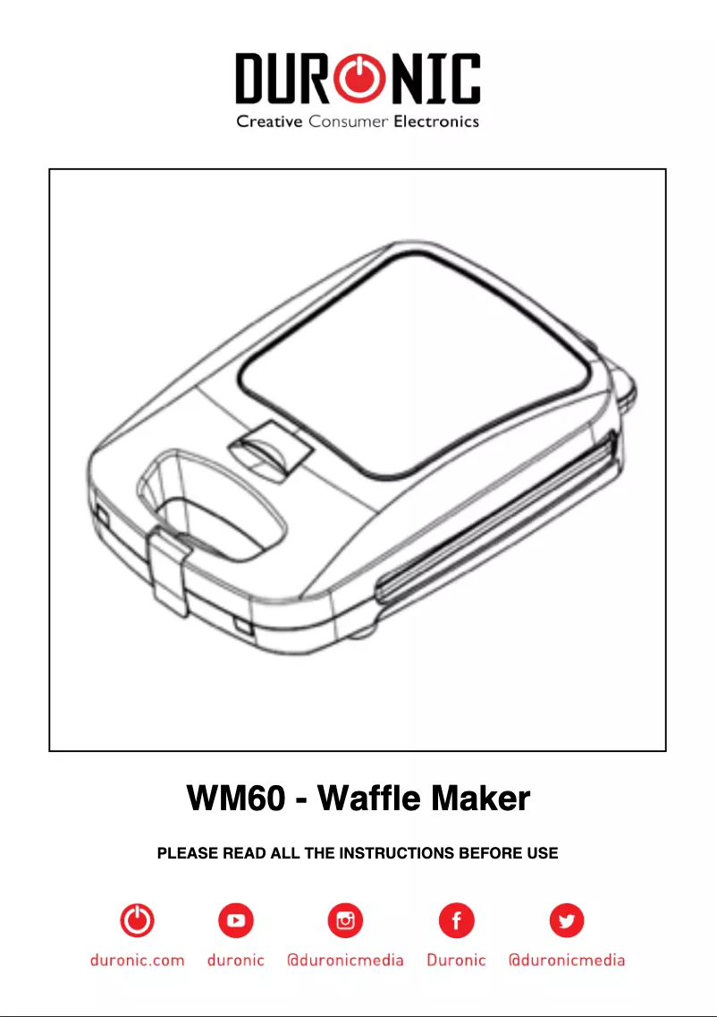 Page n°1 - Manuel utilisateur Duronic WM60