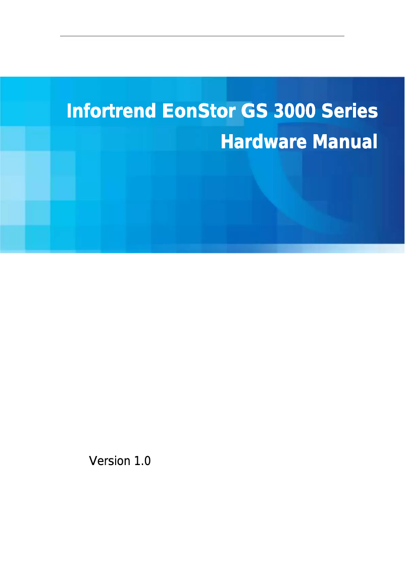 Page n°1 - Manuel utilisateur Infortrend GS 3012