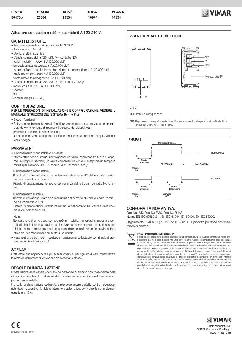 Page n°1 - Manuel utilisateur Vimar 20534.B