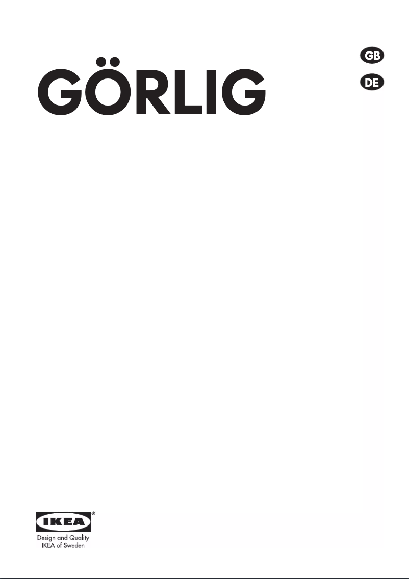 Image de la première page du manuel de l'appareil Gorlig