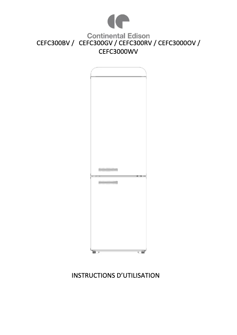 Image de la première page du manuel de l'appareil CEFC300WV