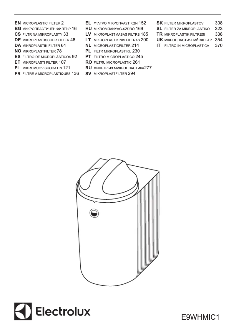 Imagen de la primera página del manual del dispositivo E9WHMIC1