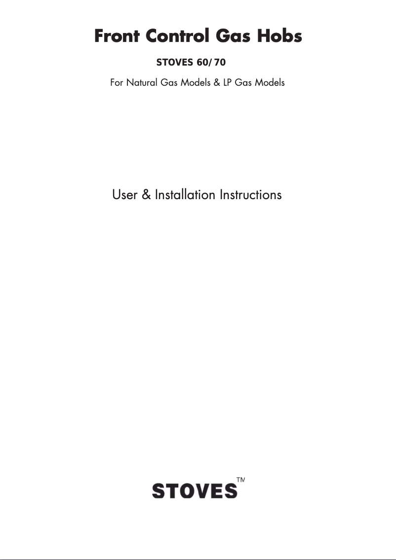 Page 1 de la notice Manuel utilisateur Stoves SGH600C