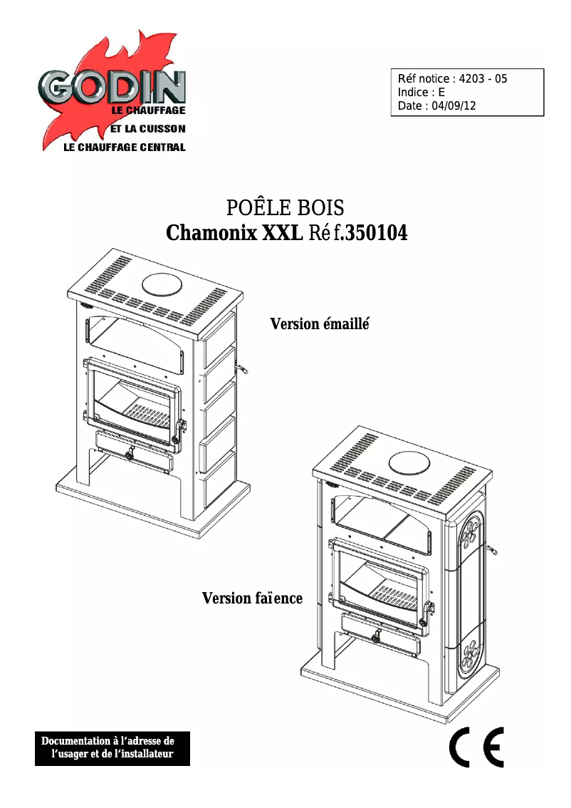 Page 1 de la notice Manuel utilisateur Godin 350104